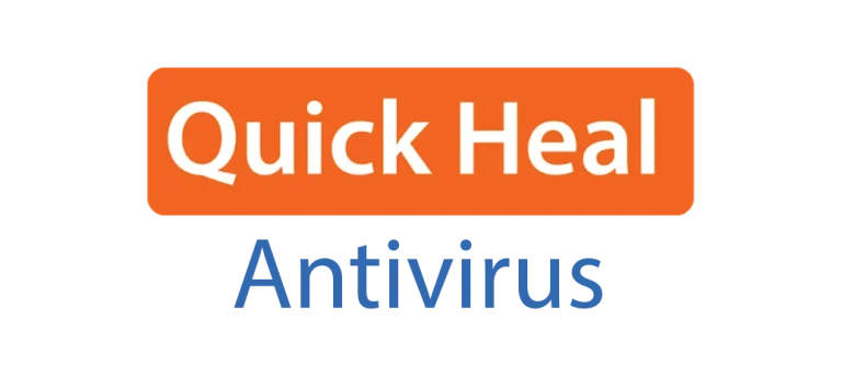 Quick Heal Antivirus logo with text reading “Quick Heal” in an orange box and “Antivirus” below it in blue, referenced along with Brilliant Technologies, a Hyderabad-based company offering Tally-related services.