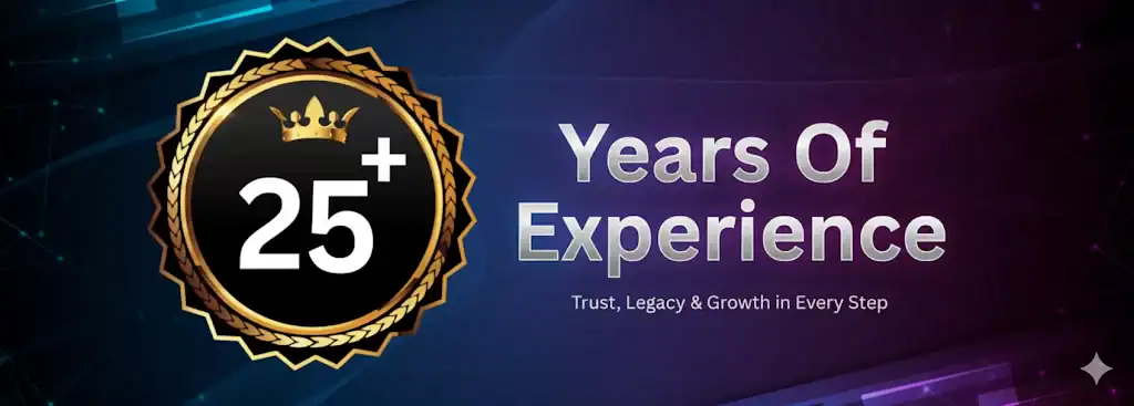 Brilliant Technologies 25+ Years of Experience Hero Banner Showing Trust, Legacy and Growth