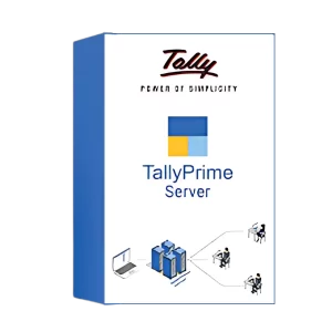 TallyPrime Server software box with Tally branding and multi-user server illustration — Brilliant Technologies