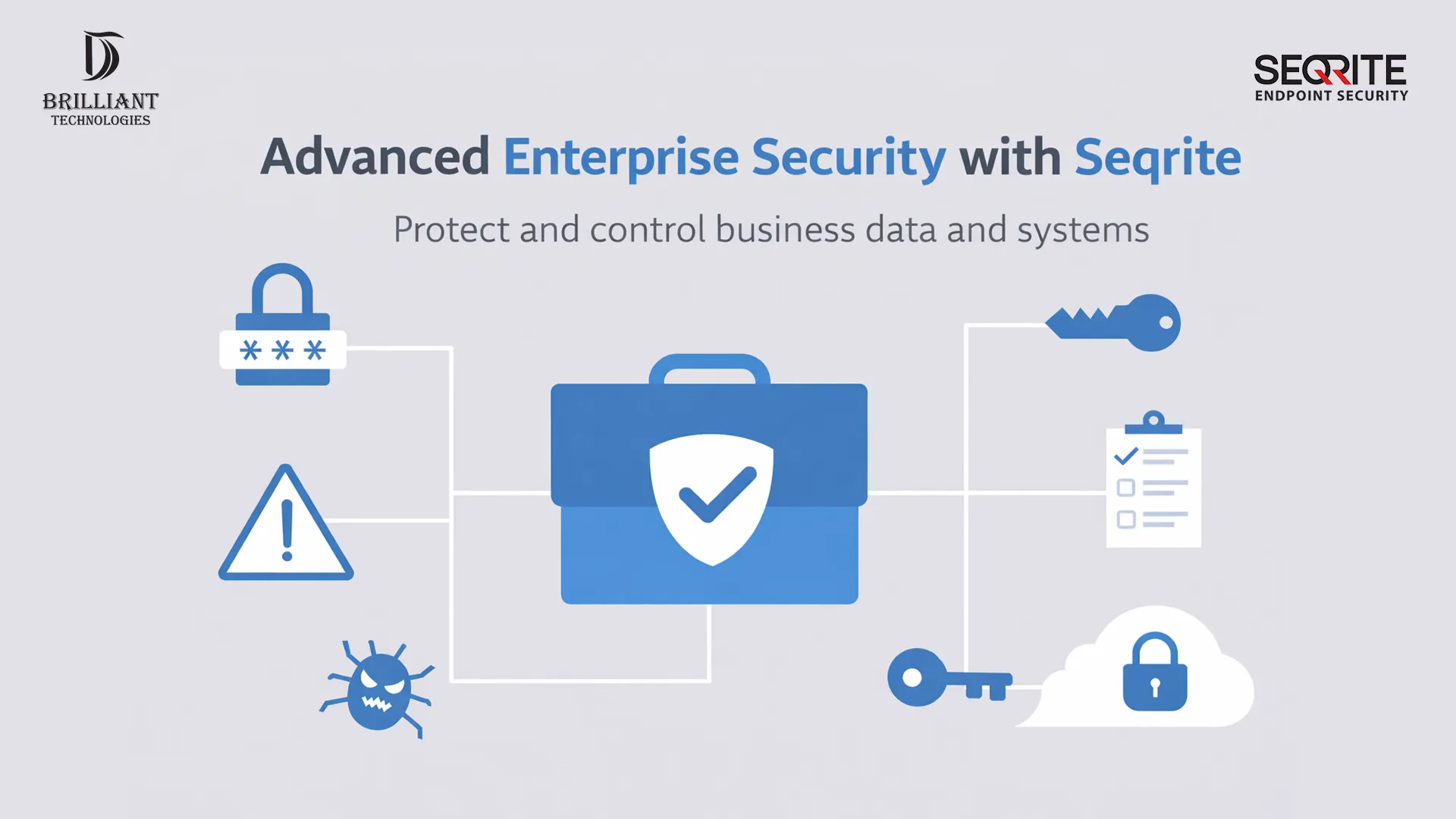 Business cybersecurity protection using Quick Heal and Seqrite solutions by Brilliant Technologies in Hyderabad