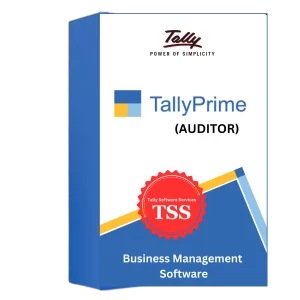 TallyPrime Auditor edition product box with TSS badge — Business Management Software by Brilliant Technologies.