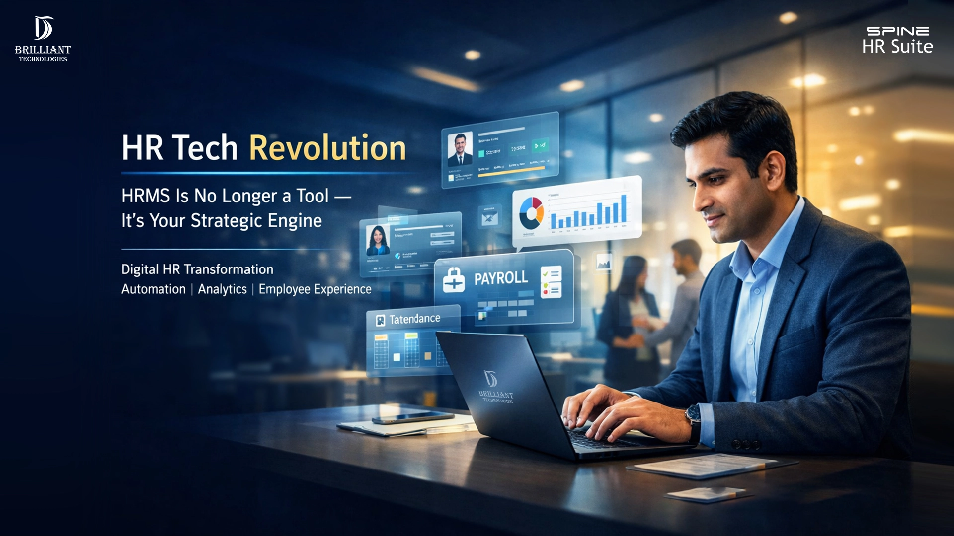 HR Tech Revolution with HRMS and Payroll analytics by Brilliant Technologies, Tally and HRMS solutions provider in Hyderabad
