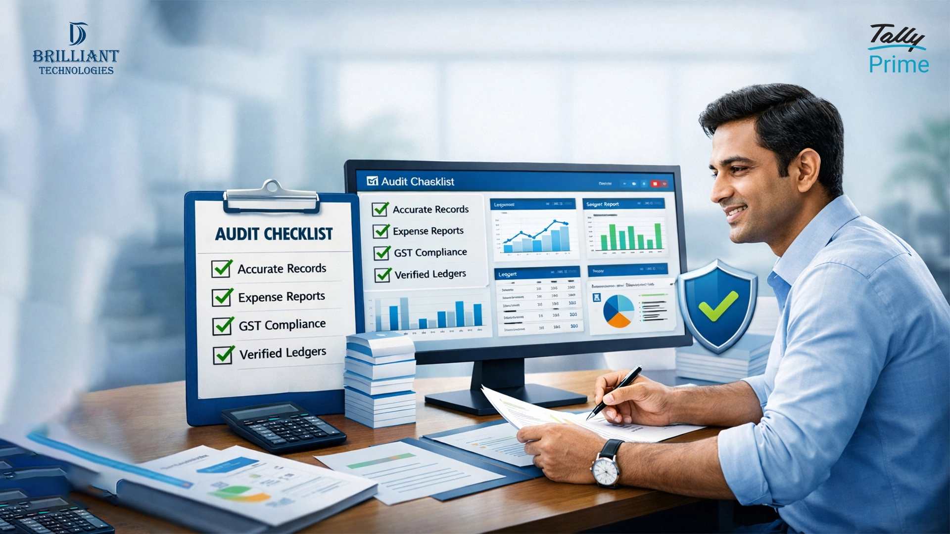 Digital accounting using TallyPrime for audit-ready business management in Hyderabad by Brilliant Technologies