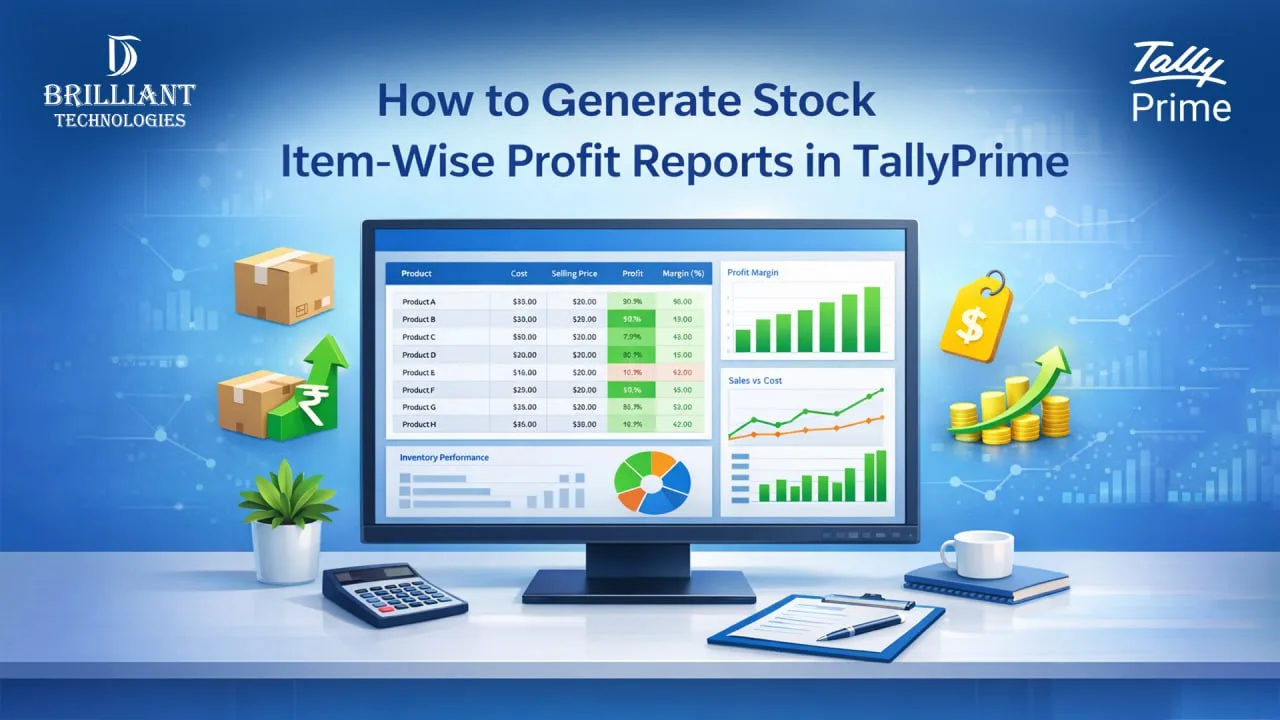 How to Generate Stock Item-Wise Profit Reports in TallyPrime | Brilliant Technologies Hyderabad Tally Partner