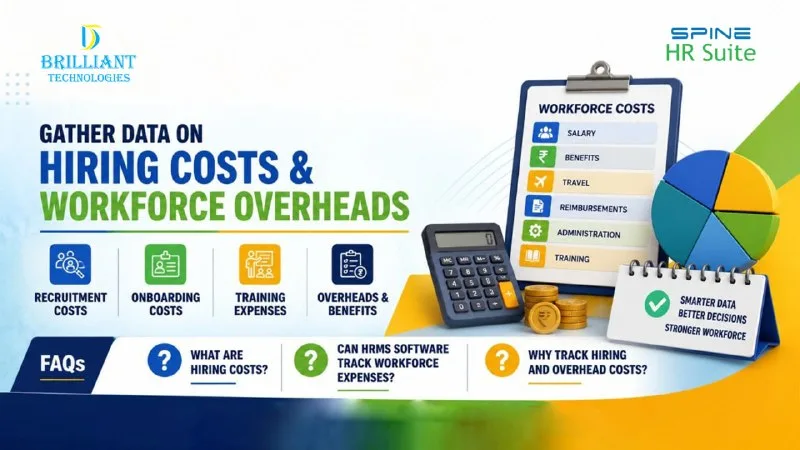 HRMS software in Hyderabad for tracking hiring costs and workforce overheads by Brilliant Technologies