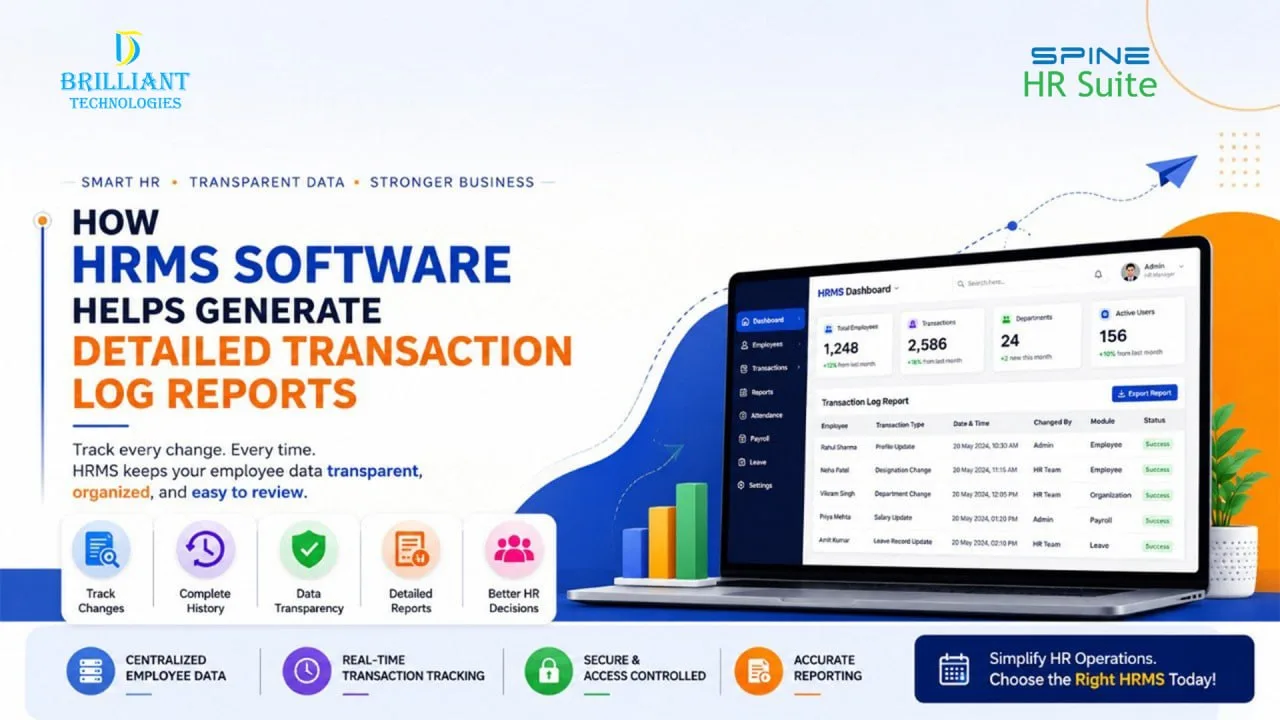 HRMS software for detailed transaction log reports in Hyderabad by Brilliant Technologies
