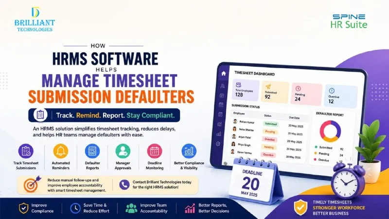 HRMS software for timesheet submission tracking and employee compliance in Hyderabad